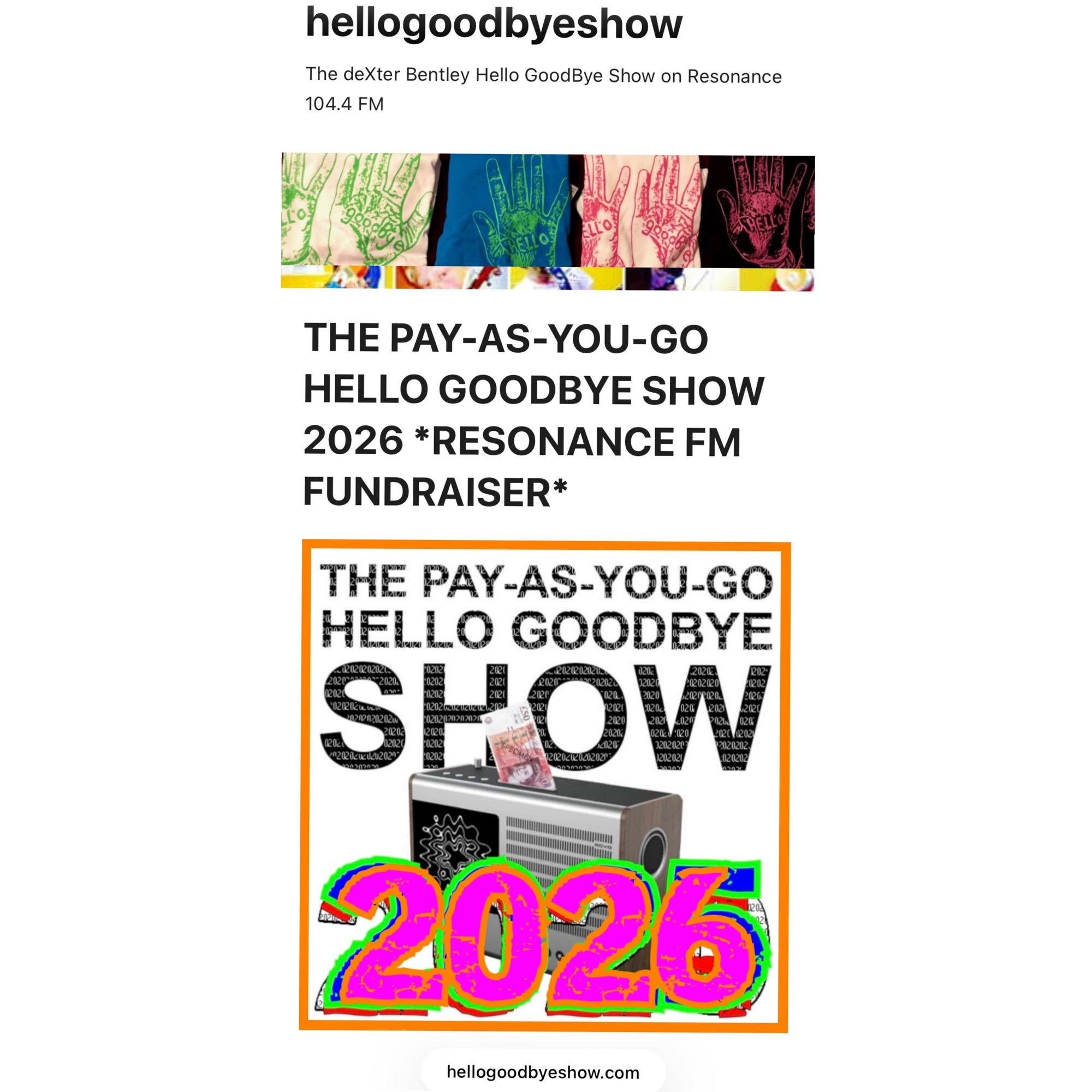 Hello GoodBye: 14.02.26 – The Pay-As-You-Go Hello GoodBye Show 2026 ...